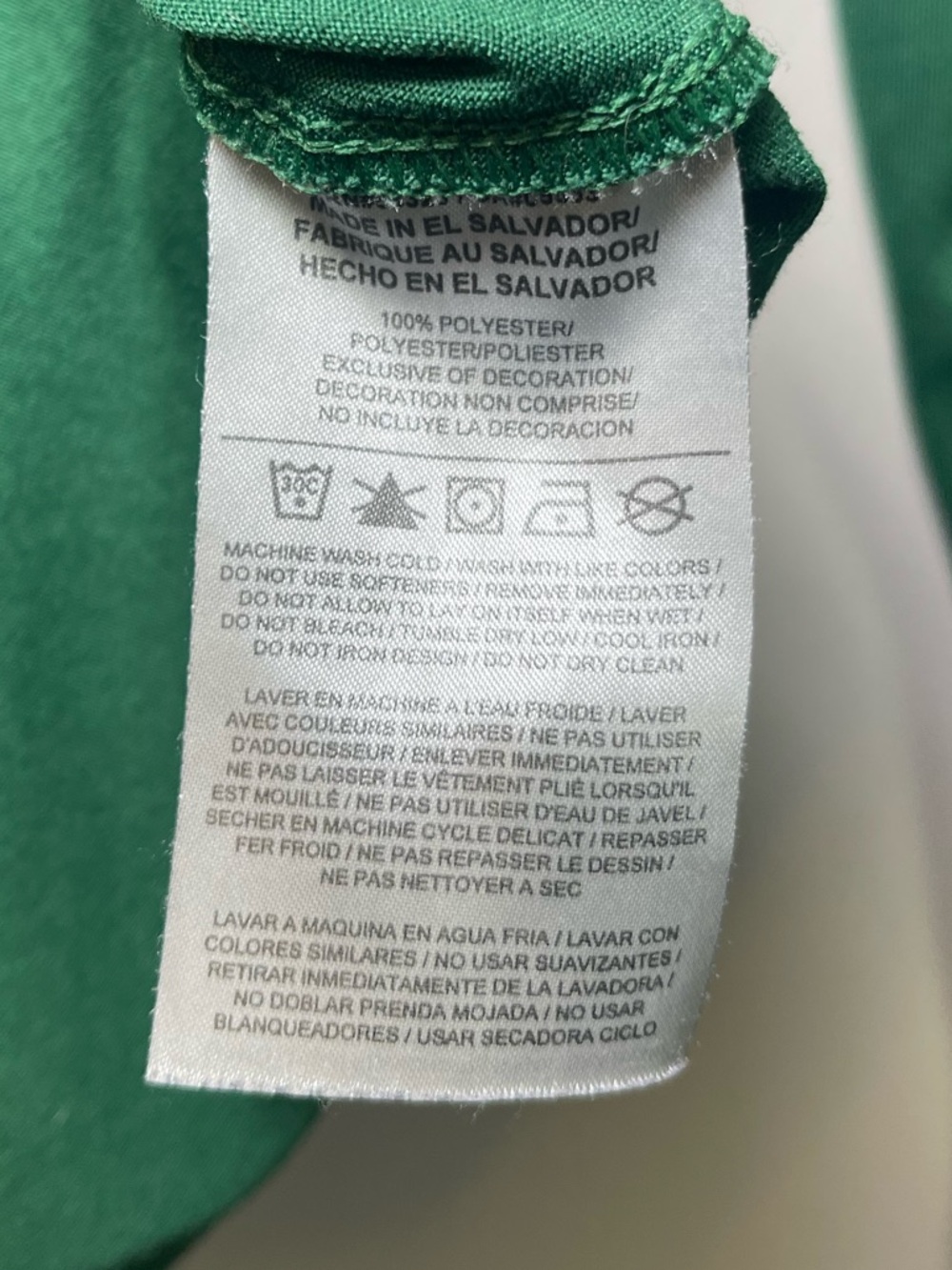 Nike Long Sleeve Dri-FIT Shirt in Green with Silver Swoosh - Picture 5 of 6